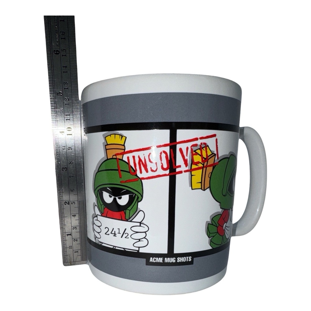 Vtg 1997 Marvin the Martian Acme Mug Shots XL Coffee Mug Warner Bros Store